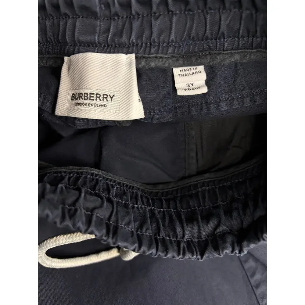 Burberry Kids' NWOT Luxury Logo Joggers Navy Blue Size 3Y Toddler - Rare - Picture 3 of 5